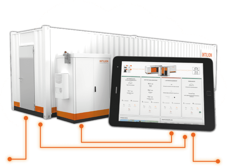 Cloud Services und Data Monitoring Batteriespeicher INTILION